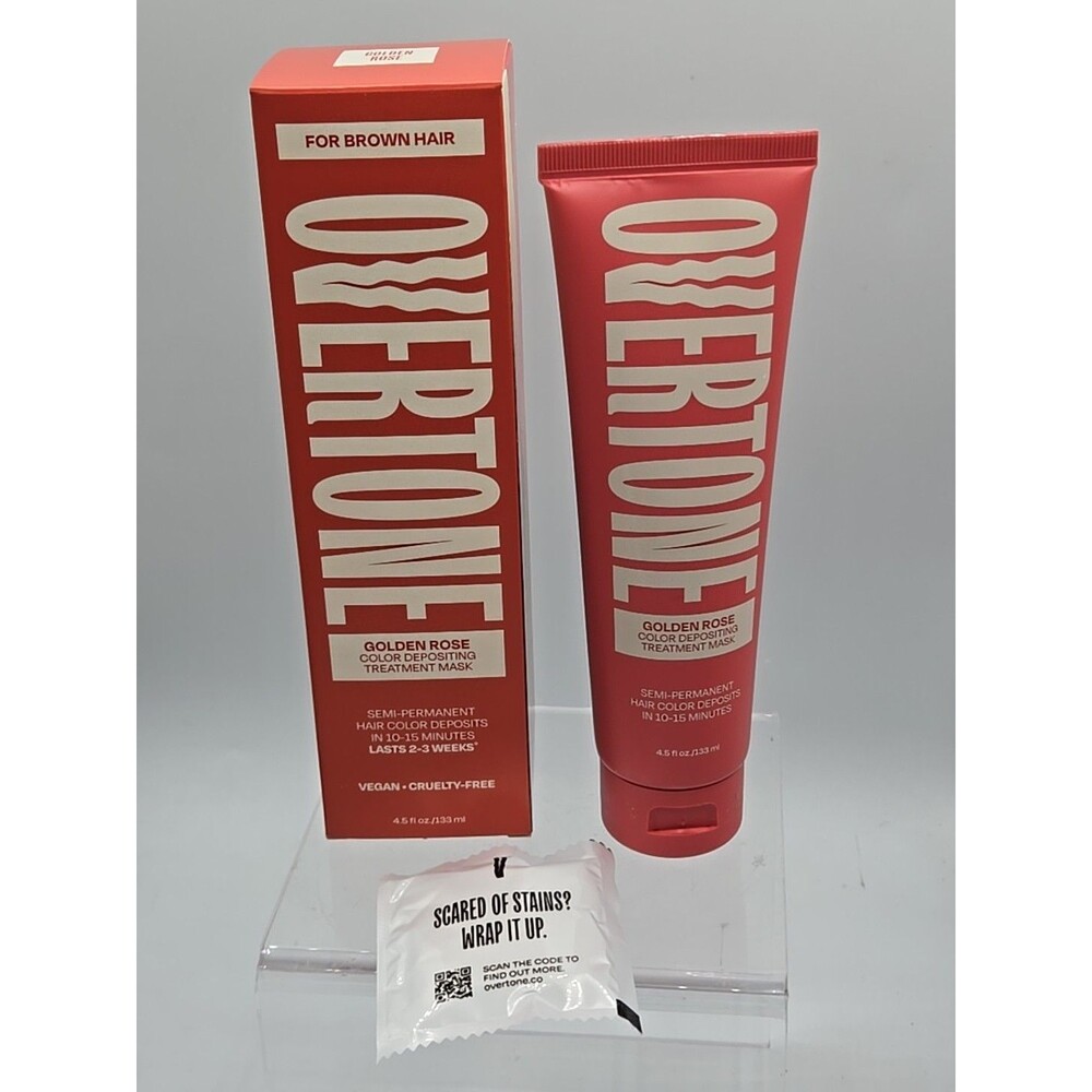 Overtone Color Depositing Treatment Mask - Golden Rose 4.5 Oz.  For Brown Hair